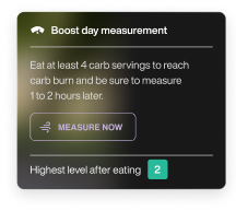 Boost day Tracking - for carb cycling