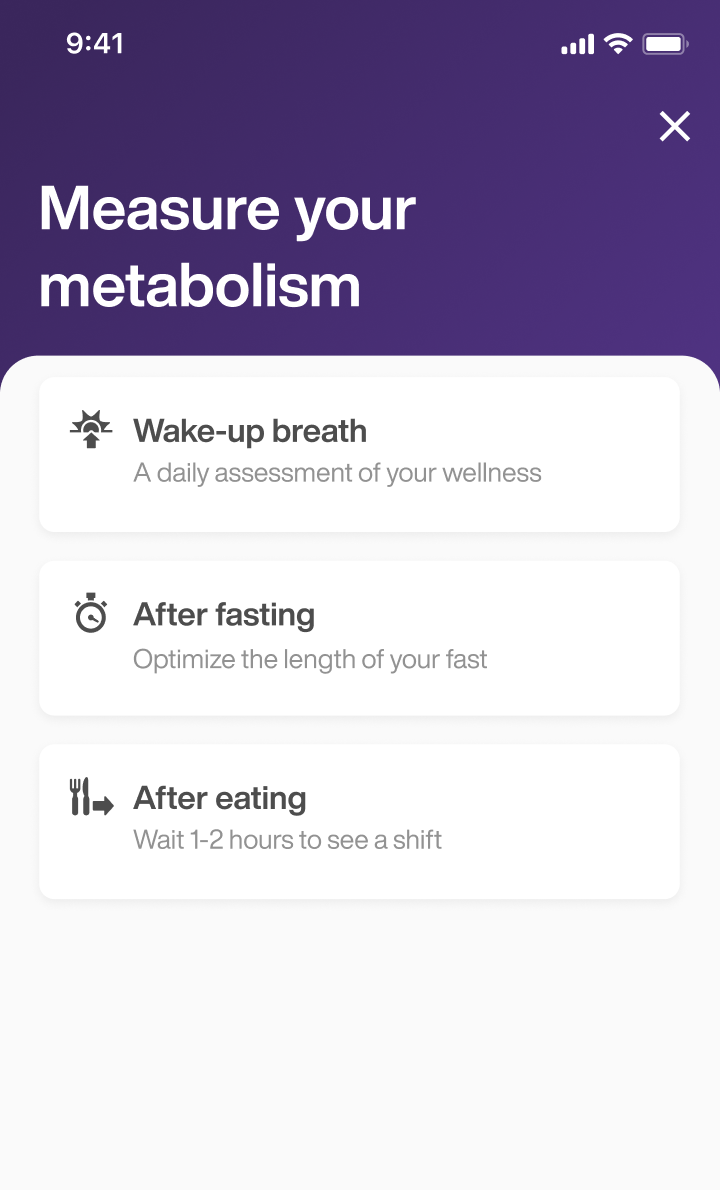 Lumen metabolic measurements